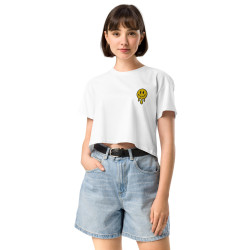 Crop Top "Adieu Barraca – Che Cagnard" (brodé & imprimé) Summer Edition