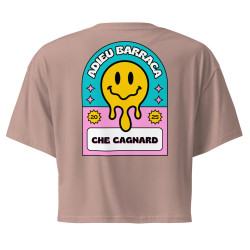 Crop Top "Adieu Barraca – Che Cagnard" (brodé & imprimé)