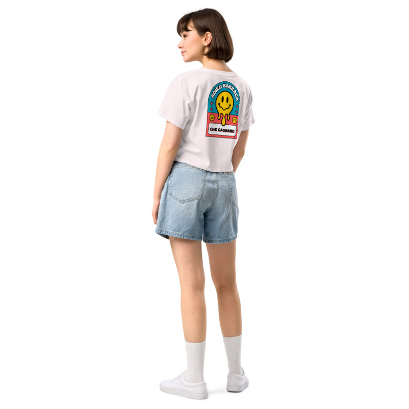 Crop Top "Adieu Barraca – Che Cagnard" (brodé & imprimé) Crop Top "Adieu Barraca – Che Cagnard" (brodé & imprimé)
