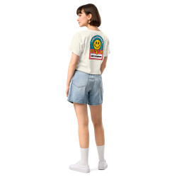 Crop Top "Adieu Barraca – Che Cagnard" (brodé & imprimé)