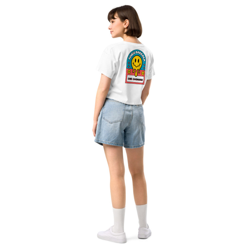 Crop Top "Adieu Barraca – Che Cagnard" (brodé & imprimé) Crop Top "Adieu Barraca – Che Cagnard" (brodé & imprimé)