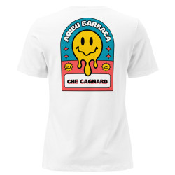 T-shirt Femme "Adieu Barraca – Che Cagnard" (brodé & imprimé)