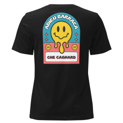 T-shirt Femme "Adieu Barraca – Che Cagnard" (brodé & imprimé)