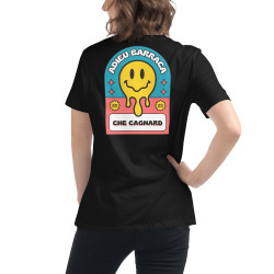 T-shirt Femme "Adieu Barraca – Che Cagnard" (brodé & imprimé)